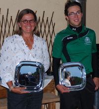 Die Clubmeister 2013 im GC Clostermanns Hof: Andrea Klein und Hendrik Stoffel