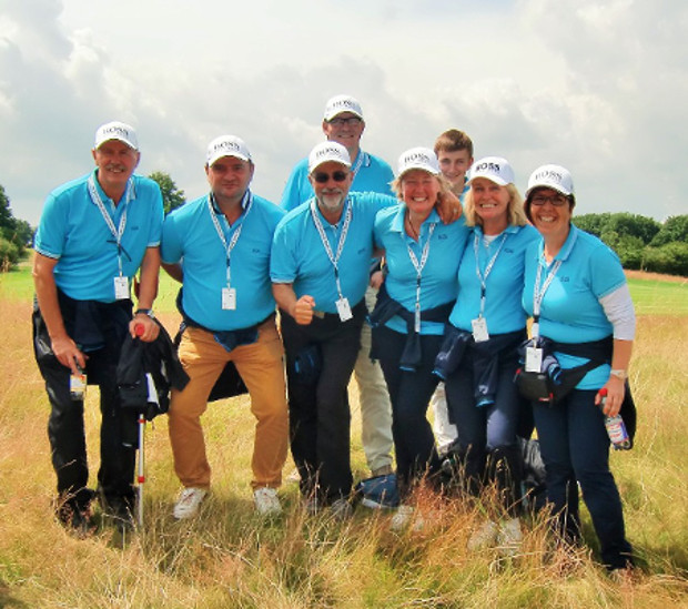 Mit Freude und Eifer bei der Sache und im nächsten Jahr wieder dabei – die fleißigen Helfer vom GC Residenz Rothenbach beim European Tour-Turnier im GC Gut Lärchenhof 