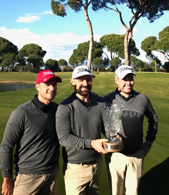 Das deutsche EM-Siegertream von Belek 2017 (v.l.): Christopher Godson, Denis Küpper und Florian Jahn