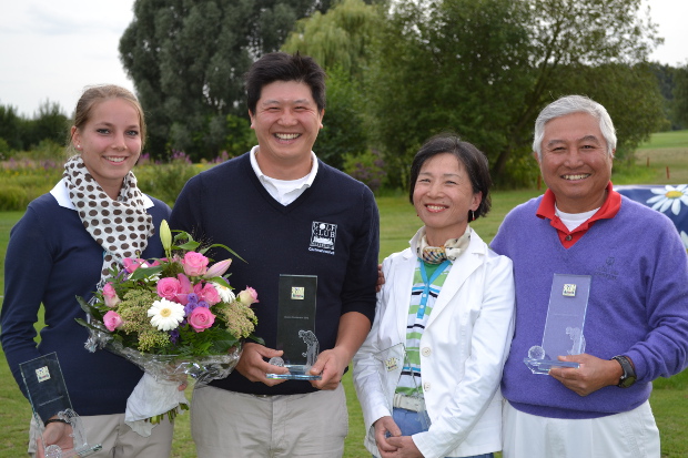 Fast ein Familienfoto: Die neuen Meerbuscher Clubmeister (v.r.): E-Hwa Park, Sam-Ran Park, Byung-Gun Park und Süntje Ludewig-Riecke. (Foto: Golfpark Meerbusch)