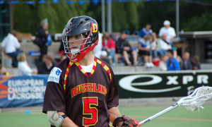 Lacrosse-Nationalspieler Lorenz Lehmhaus in Aktion