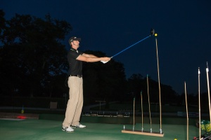 Golf-Trainer und Trick Shot Show